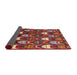 Sideview of Abstract Dark Almond Brown Modern Rug, abs4226