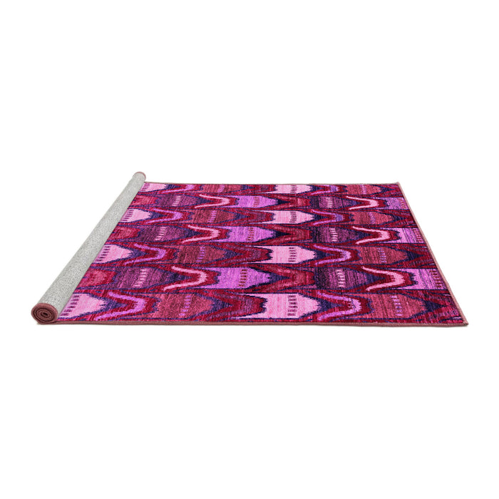 Sideview of Machine Washable Abstract Pink Modern Rug, wshabs4226pnk