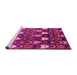 Sideview of Machine Washable Abstract Pink Modern Rug, wshabs4226pnk