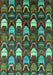 Machine Washable Abstract Turquoise Modern Area Rugs, wshabs4226turq