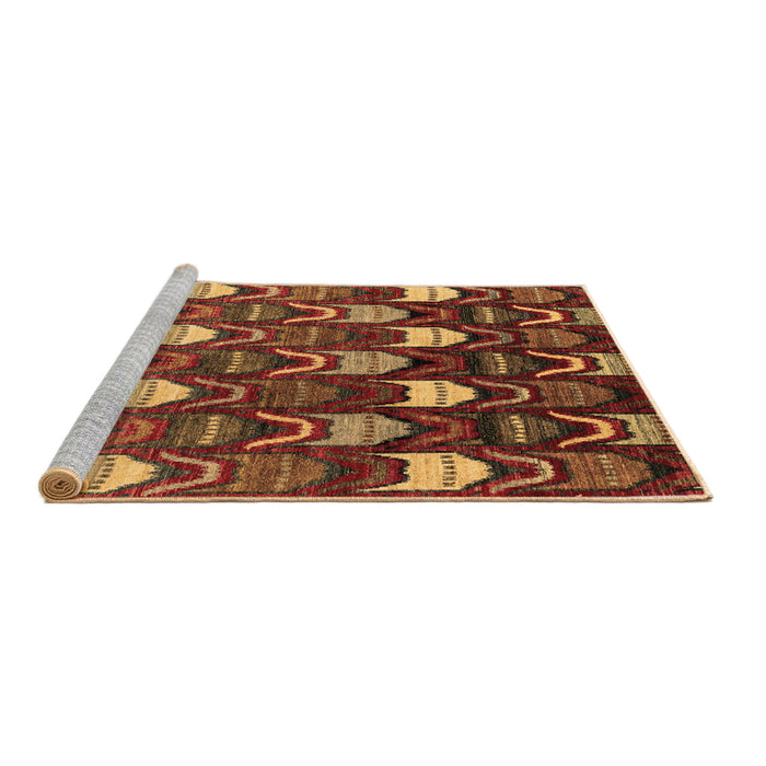Sideview of Machine Washable Abstract Brown Modern Rug, wshabs4226brn
