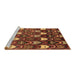 Sideview of Machine Washable Abstract Brown Modern Rug, wshabs4226brn