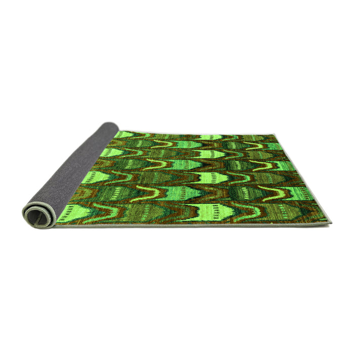 Sideview of Abstract Green Modern Rug, abs4226grn
