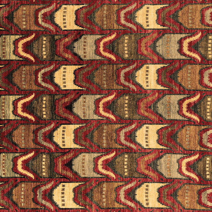 Square Machine Washable Abstract Brown Modern Rug, wshabs4226brn