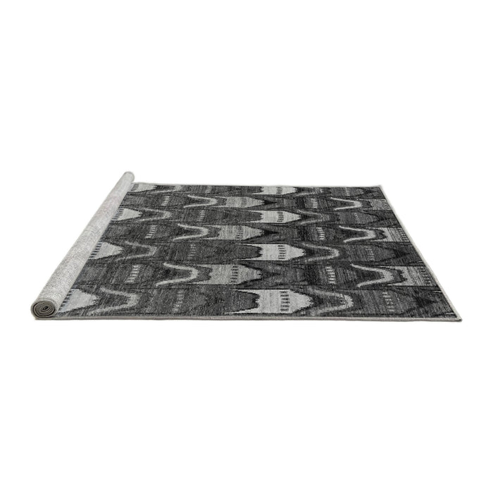 Sideview of Machine Washable Abstract Gray Modern Rug, wshabs4226gry