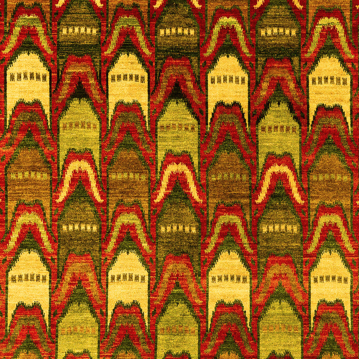 Machine Washable Abstract Yellow Modern Rug, wshabs4226yw