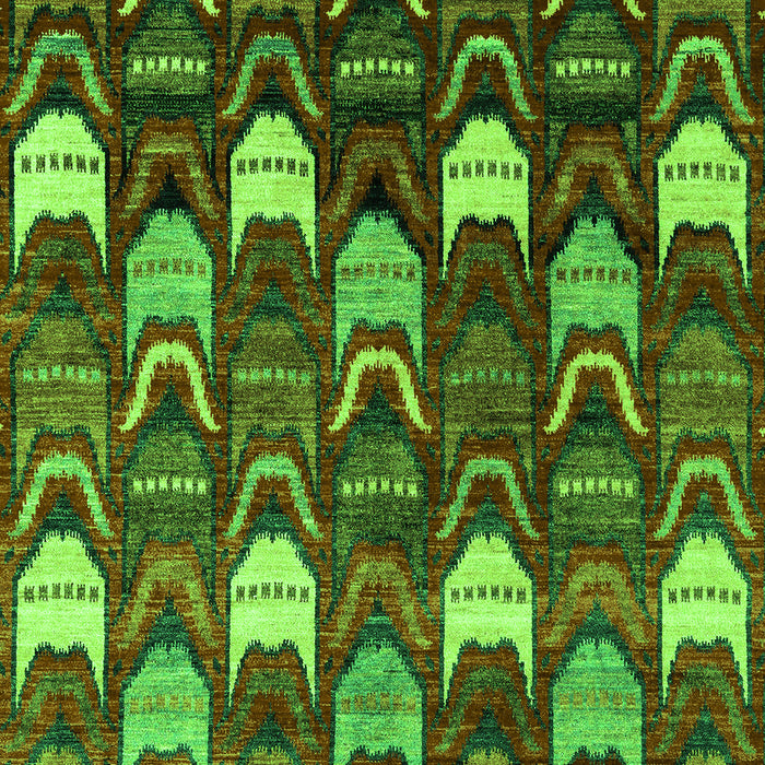 Machine Washable Abstract Green Modern Area Rugs, wshabs4226grn