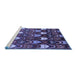 Sideview of Machine Washable Abstract Blue Modern Rug, wshabs4226blu