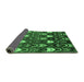 Sideview of Abstract Emerald Green Modern Rug, abs4226emgrn