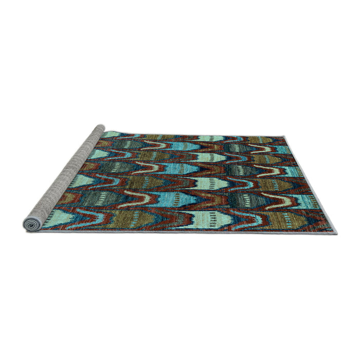 Sideview of Machine Washable Abstract Light Blue Modern Rug, wshabs4226lblu