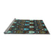 Sideview of Machine Washable Abstract Light Blue Modern Rug, wshabs4226lblu