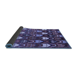Sideview of Abstract Blue Modern Rug, abs4226blu
