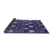 Sideview of Abstract Blue Modern Rug, abs4226blu