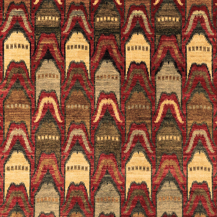 Machine Washable Abstract Brown Modern Rug, wshabs4226brn