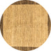 Round Abstract Brown Modern Rug, abs4227brn