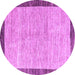 Round Abstract Purple Modern Rug, abs4227pur