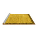 Sideview of Machine Washable Abstract Yellow Modern Rug, wshabs4227yw