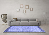 Machine Washable Abstract Blue Modern Rug, wshabs4227blu