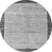 Round Machine Washable Abstract Gray Modern Rug, wshabs4227gry