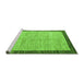 Sideview of Machine Washable Abstract Green Modern Area Rugs, wshabs4227grn