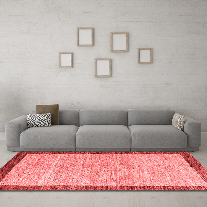 Modern Red Washable Rugs