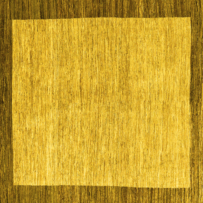 Square Abstract Yellow Modern Rug, abs4227yw