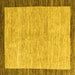 Square Abstract Yellow Modern Rug, abs4227yw