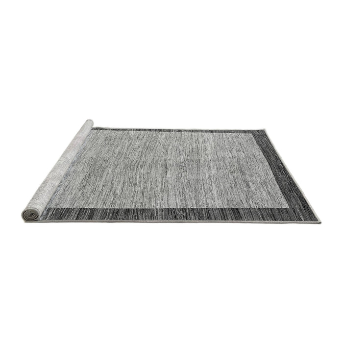 Sideview of Machine Washable Abstract Gray Modern Rug, wshabs4227gry
