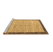 Sideview of Machine Washable Abstract Brown Modern Rug, wshabs4227brn