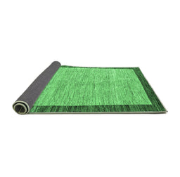 Sideview of Abstract Emerald Green Modern Rug, abs4227emgrn