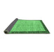 Sideview of Abstract Emerald Green Modern Rug, abs4227emgrn