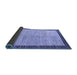 Sideview of Abstract Blue Modern Rug, abs4227blu