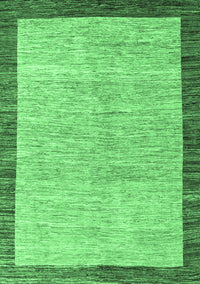 Abstract Emerald Green Modern Rug, abs4227emgrn