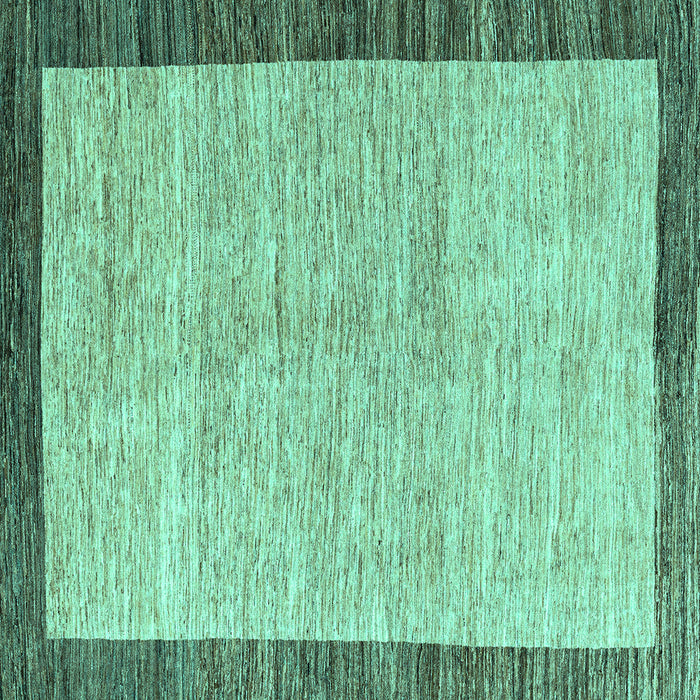 Square Abstract Turquoise Modern Rug, abs4227turq