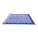 Sideview of Machine Washable Abstract Blue Modern Rug, wshabs4227blu