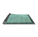 Sideview of Abstract Light Blue Modern Rug, abs4227lblu