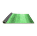 Sideview of Solid Emerald Green Modern Rug, abs4228emgrn