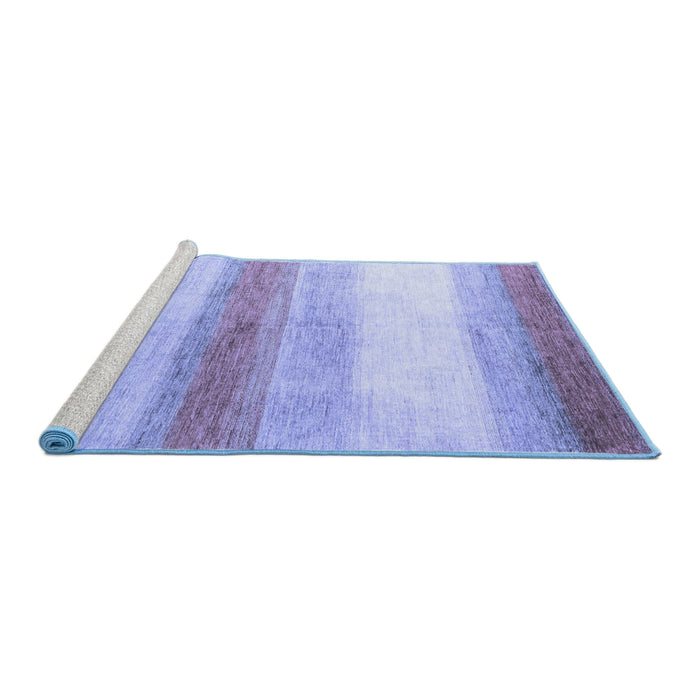 Sideview of Machine Washable Solid Blue Modern Rug, wshabs4228blu