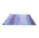 Sideview of Machine Washable Solid Blue Modern Rug, wshabs4228blu