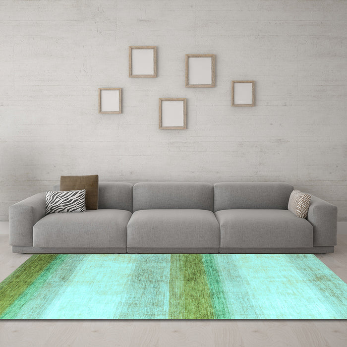 Machine Washable Solid Light Blue Modern Rug in a Living Room, wshabs4228lblu