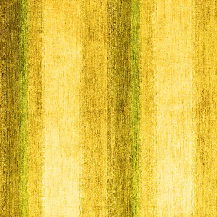 Square Machine Washable Solid Yellow Modern Rug, wshabs4228yw