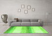 Machine Washable Solid Green Modern Area Rugs in a Living Room,, wshabs4228grn