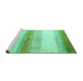 Sideview of Machine Washable Solid Turquoise Modern Area Rugs, wshabs4228turq