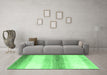 Machine Washable Solid Emerald Green Modern Area Rugs in a Living Room,, wshabs4228emgrn