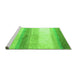 Sideview of Machine Washable Solid Green Modern Area Rugs, wshabs4228grn