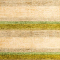Square Abstract Gold Solid Rug, abs4228
