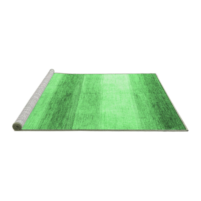 Sideview of Machine Washable Solid Emerald Green Modern Area Rugs, wshabs4228emgrn