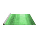 Sideview of Machine Washable Solid Emerald Green Modern Area Rugs, wshabs4228emgrn