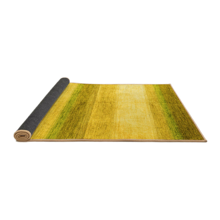 Sideview of Solid Yellow Modern Rug, abs4228yw