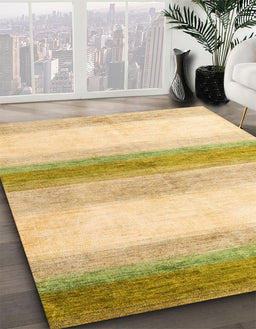 Machine Washable Abstract Gold Rug in a Family Room, wshabs4228